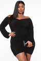 Fit Your Needs Mini Dress - Black