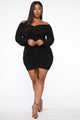 Fit Your Needs Mini Dress - Black