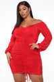 Fit Your Needs Mini Dress - Red