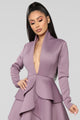 Always Be There Scuba Mini Dress - Mauve
