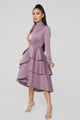 Always Be There Scuba Mini Dress - Mauve