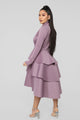 Always Be There Scuba Mini Dress - Mauve