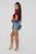A Lot To Love Distressed Bermuda Shorts - Medium Blue Wash
