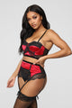 Good And Guilty Three Piece Set - Red/Black