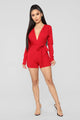 Let's Go Downtown Romper - Red