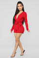 Let's Go Downtown Romper - Red