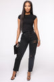 So Vintage High Rise Boyfriend Jean - Black