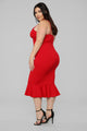 Playing The Game Midi Dress - Red