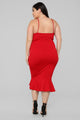 Playing The Game Midi Dress - Red