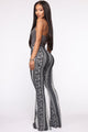Boho Babe Flare Pant - Black/White