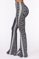 Boho Babe Flare Pant - Black/White