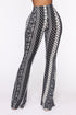 Boho Babe Flare Pant - Black/White