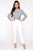 Just Enough Time Cropped Trouser - White