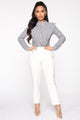 Just Enough Time Cropped Trouser - White
