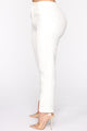 Just Enough Time Cropped Trouser - White
