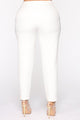 Just Enough Time Cropped Trouser - White