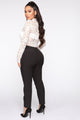 Just Enough Time Cropped Trouser - Black