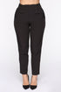 Just Enough Time Cropped Trouser - Black