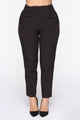 Just Enough Time Cropped Trouser - Black