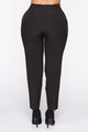 Just Enough Time Cropped Trouser - Black