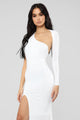 Feels Like Lust One Shoulder Dress - White