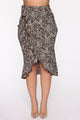 Leopard Babe Skirt - Black/combo
