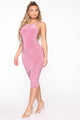 New Muse Midi Dress - Dusty Pink