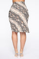 Serpent Queen Midi Skirt - Ivory/combo