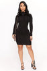 Casual Fantasy Mini Dress - Black