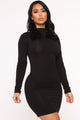 Casual Fantasy Mini Dress - Black
