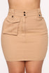 Blaire Cargo Mini Skirt - Khaki