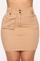 Blaire Cargo Mini Skirt - Khaki