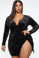 Sugar Coat Velvet Dress - Black