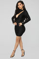 Only Here Tonight Cut Out Dress - Black
