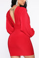 Set The Mood Mini Dress - Red