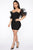 Beauty Queen Style Mini Dress - Black