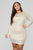 Shine Like The Night Sequin Dress - Nude