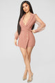 Business Deal Blazer Romper - Mauve