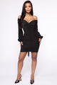 Fit Your Needs Mini Dress - Black
