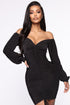 Fit Your Needs Mini Dress - Black