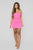 Come Flirt With Me Ribbed Mini Dress - Neon Pink