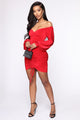 Fit Your Needs Mini Dress - Red