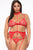 Shut It Down 3 Piece Garter Set - Red