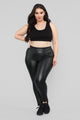 Liliana Faux Leather Leggings - Black