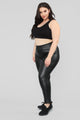 Liliana Faux Leather Leggings - Black