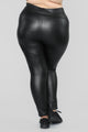 Liliana Faux Leather Leggings - Black