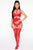Fame And Fortune 4 Piece Satin Set - Red