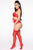 Fame And Fortune 4 Piece Satin Set - Red