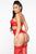 Fame And Fortune 4 Piece Satin Set - Red