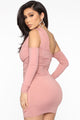 I Talk That Mini Dress - Mauve